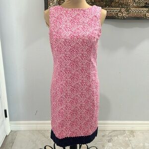 Talbots‎ Petite Pink Lace Trim Preppy Summer Shift Dress. Size 6P